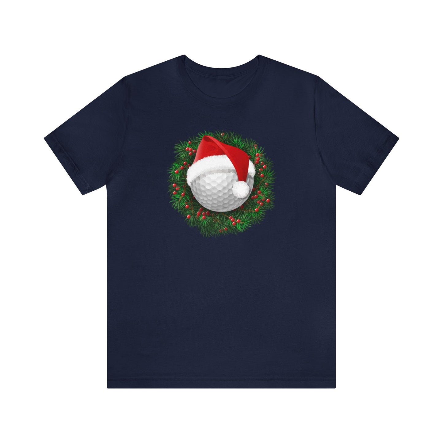 Santa Golf Ball Shirt, Christmas Wreath Shirt, Xmas Shirt, Holiday Shirt, Merry Shirt, Festive Shirt, Merry Christmas Tee, Christmas Gift