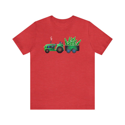 Tractor Pulling Christmas Trees Shirt, Tractor Christmas Shirt, Xmas Shirt, Holiday Shirt, Merry Shirt, Festive Shirt, Merry Christmas Tee