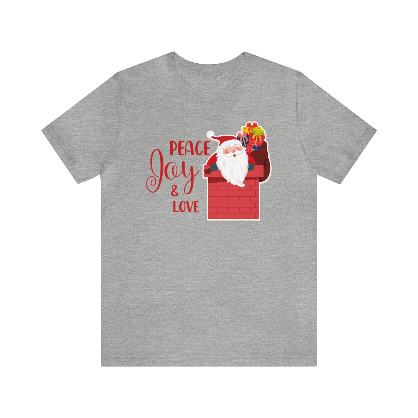 Peace, Joy and Love Santa Shirt, Santa Claus Shirt, Christmas Shirt, Xmas Shirt, Holiday Shirt, Merry Shirt, Festive Shirt, Merry Christmas