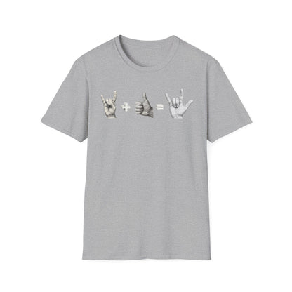 God's Love Equation - ASL Love Equation T-Shirt — Hand Sign Language Graphic Tee