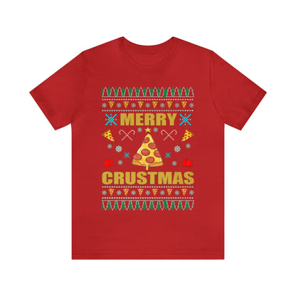 Merry Crustmas Ugly Christmas Sweater, Funny Christmas Sweater, Holiday Sweater, Pizza Christmas Shirt, Pizza Shirt, Pizza Lover, Xmas Shirt