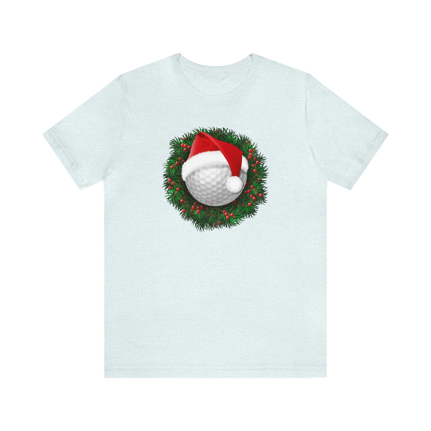 Santa Golf Ball Shirt, Christmas Wreath Shirt, Xmas Shirt, Holiday Shirt, Merry Shirt, Festive Shirt, Merry Christmas Tee, Christmas Gift