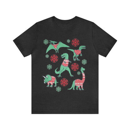 Dinosaurs Wearing Christmas Sweaters Shirt, Christmas Dinosaur Sweater, Dinosaur Christmas shirt, Holiday Shirt, Merry Shirt, Festive Tee