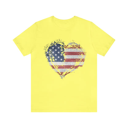 American Flag Heart Shirt, Love USA, Red, White and Blue, 4th of July Shirt, Patriotic Shirt, USA Shirt, Freedom Shirt, United States Shirt