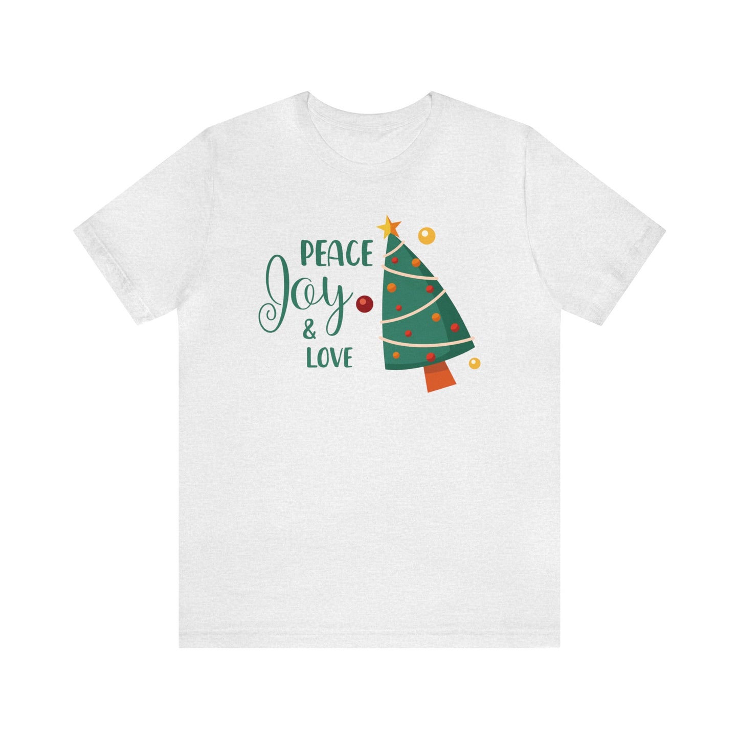 Peace Joy & Love Christmas Tree Shirt, Christmas Shirt, Xmas Shirt, Holiday Shirt, Merry Shirt, Festive Shirt, Merry Christmas Tee, Holiday