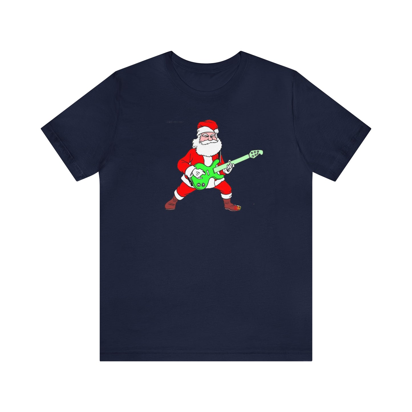 Guitar Playing Santa Shirt, Santa Claus Shirt, Christmas Shirt, Xmas Shirt, Holiday Shirt, Merry Shirt, Festive Shirt, Merry Christmas Tee