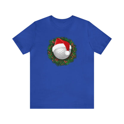 Santa Golf Ball Shirt, Christmas Wreath Shirt, Xmas Shirt, Holiday Shirt, Merry Shirt, Festive Shirt, Merry Christmas Tee, Christmas Gift