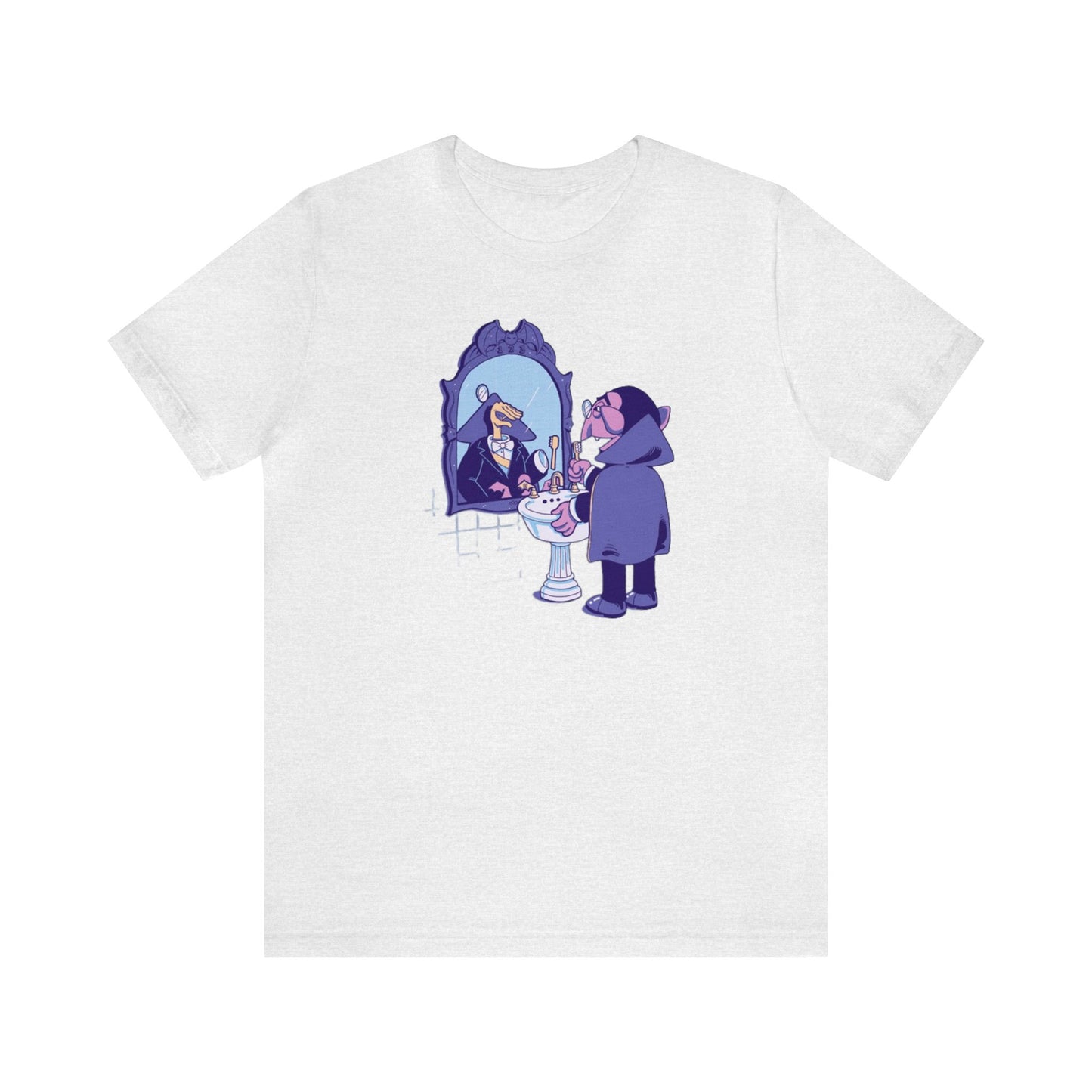 Count Von Count looking In bathroom Mirror Shirt, The Count Sesame Shirt, Count Dracula Shirt, Sesame Vampire Shirt, Funny Halloween Shirt,