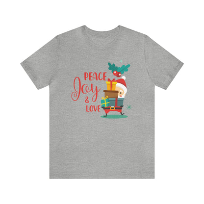 Peace, Joy and Love Santa Shirt, Santa Claus Shirt, Christmas Shirt, Xmas Shirt, Holiday Shirt, Merry Shirt, Festive Shirt, Merry Christmas