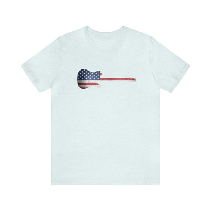 Patriotic Guitar Shirt, 4th of July Shirt, Patriotic Shirt, Freedom Shirt, USA Shirt, American Flag Shirt, Red, White and Blue, Flag Shirt