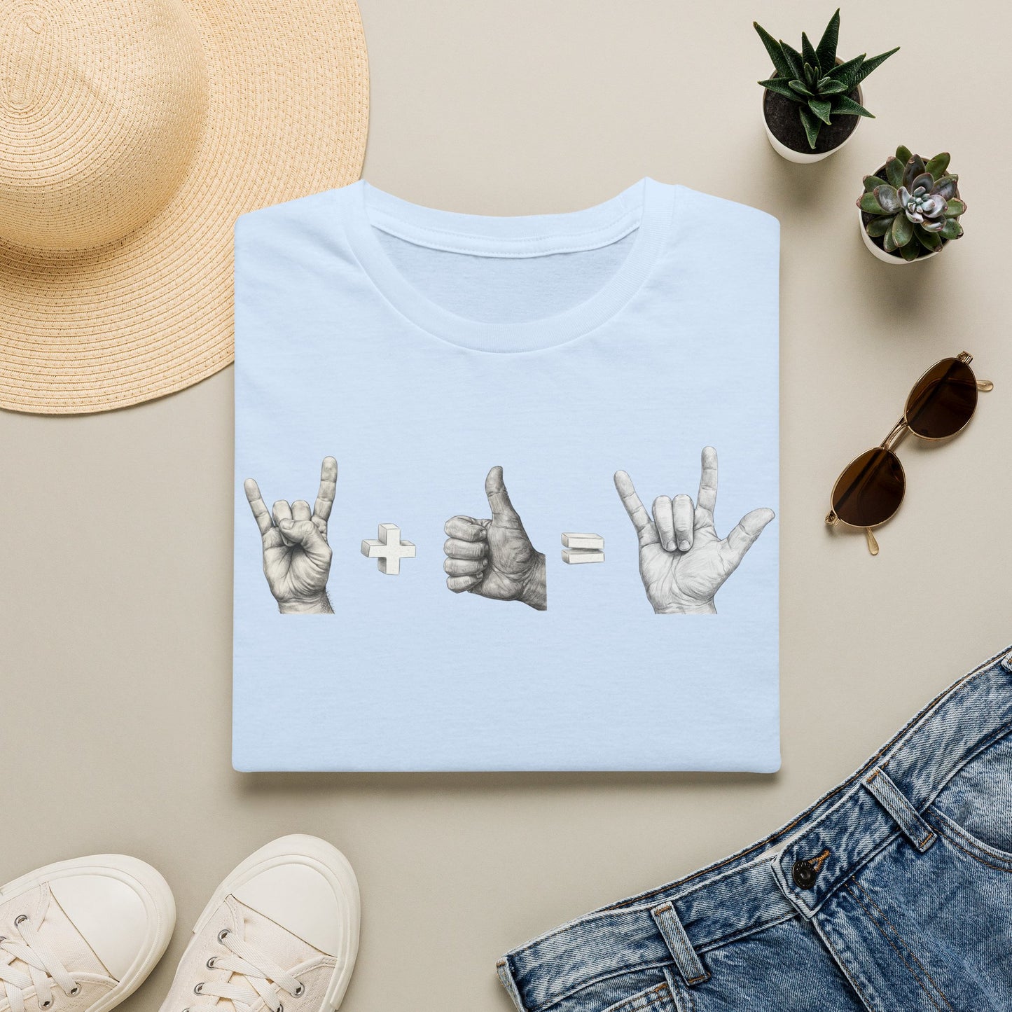 God's Love Equation - ASL Love Equation T-Shirt — Hand Sign Language Graphic Tee
