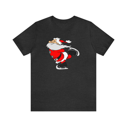 Ice Skating Santa Shirt, Santa Claus Shirt, Christmas Shirt, Xmas Shirt, Holiday Shirt, Merry Shirt, Festive Shirt, Merry Christmas Tee