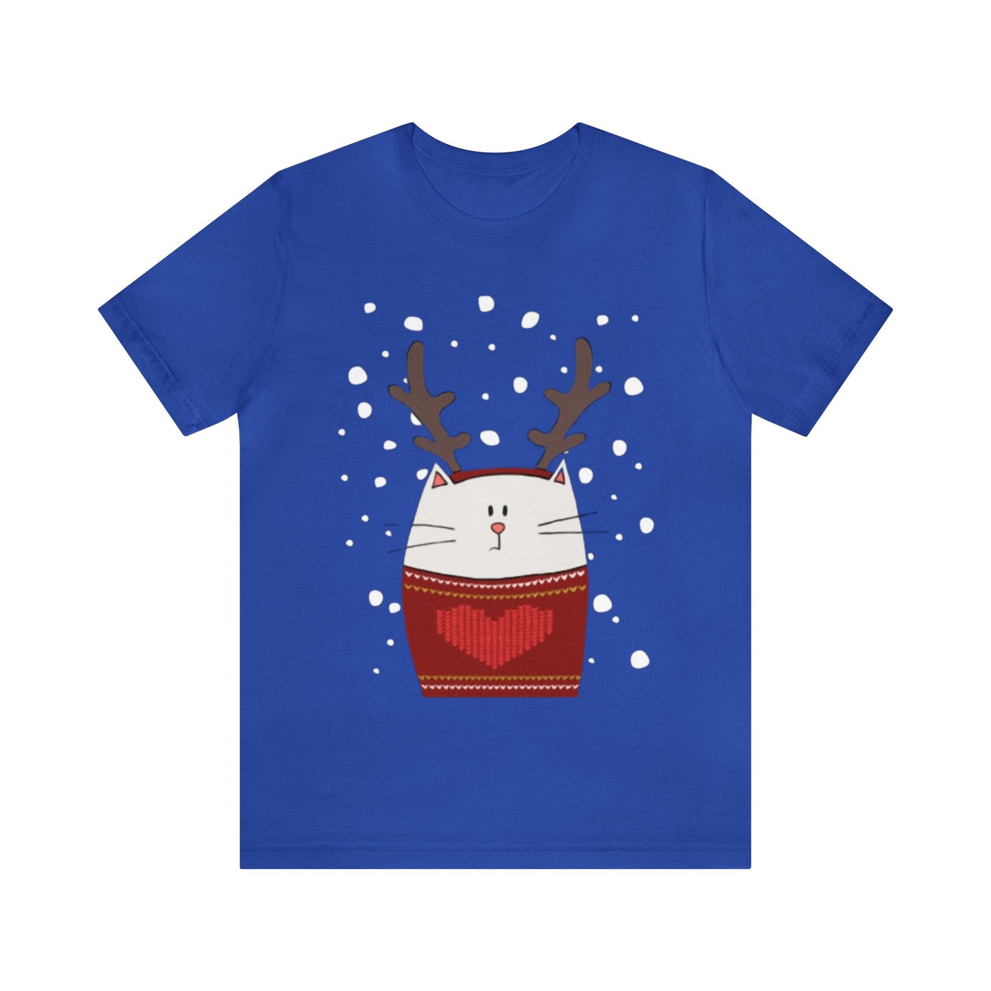 Cat with Reindeer Antlers Shirt, Cat Christmas Shirt, Festive Feline, Xmas Shirt, Cat Lover, Holiday Shirt, Merry Shirt, Festive Shirt, Cat