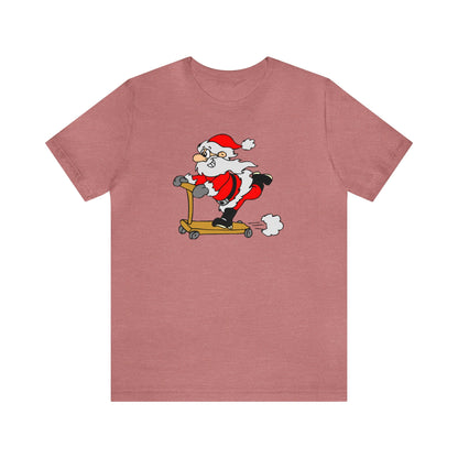 Santa Riding a Scooter Shirt, Santa Claus Shirt, Christmas Shirt, Xmas Shirt, Holiday Shirt, Merry Shirt, Festive Shirt, Merry Christmas Tee