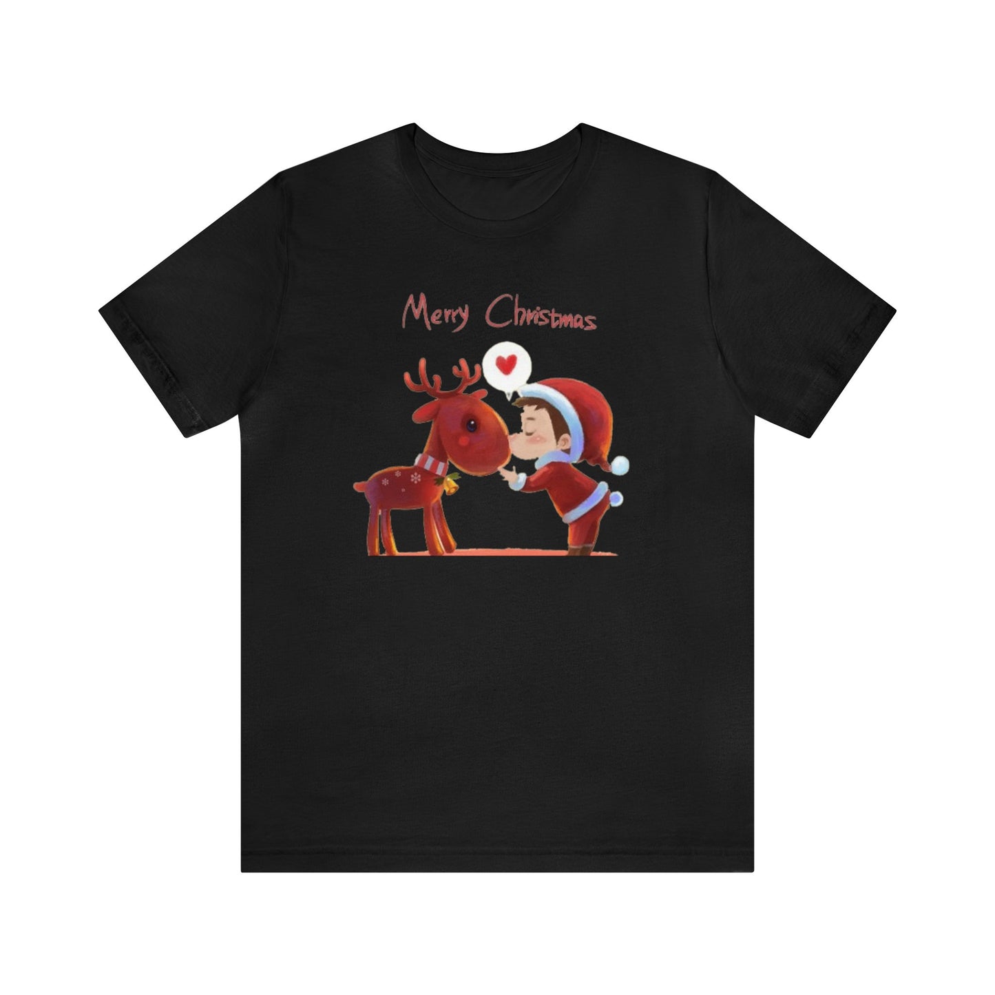 Santa and Reindeer Merry Christmas Shirt, Christmas Shirt, Xmas Shirt, Holiday Shirt, Merry Shirt, Festive Shirt, Merry Christmas Tee