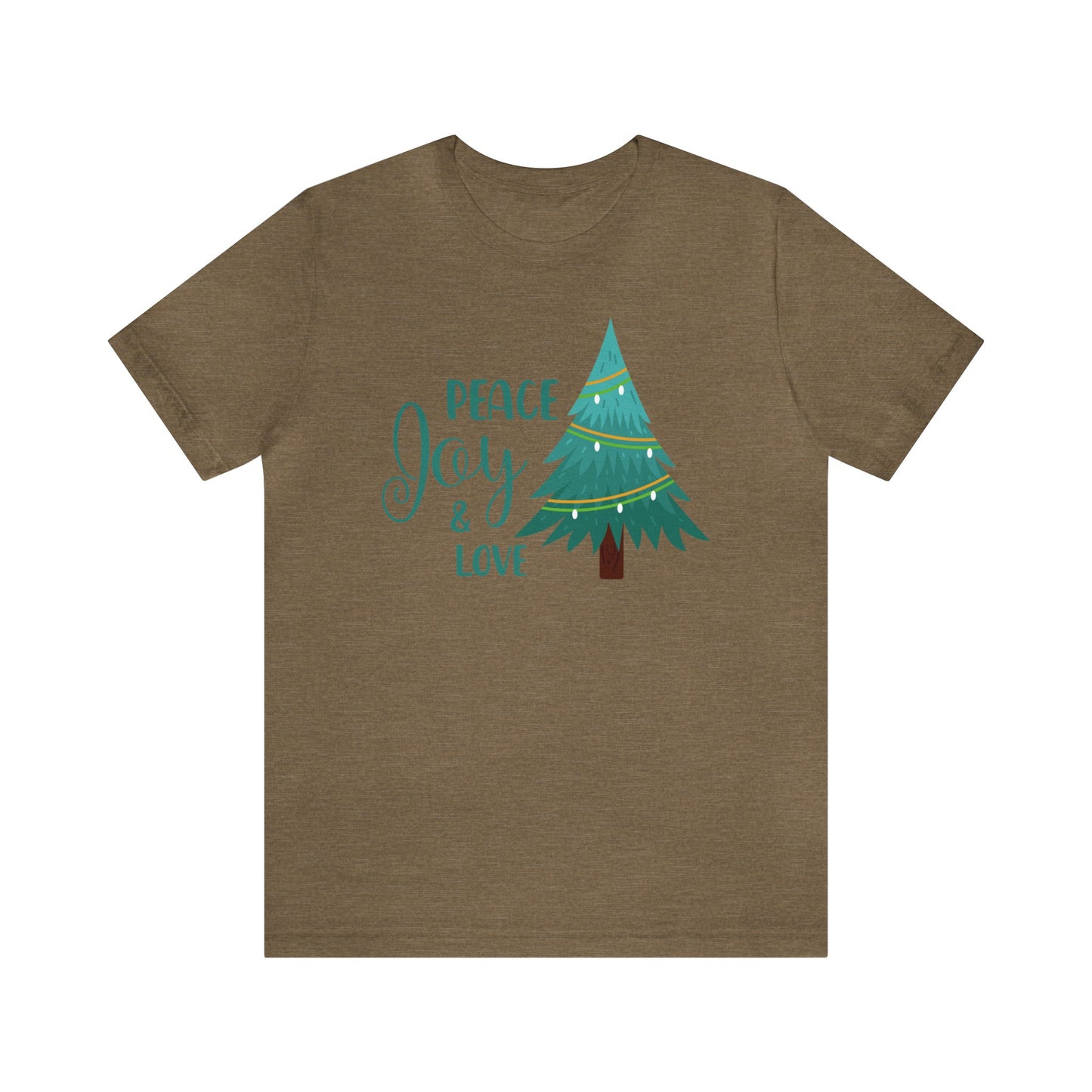 Peace Joy & Love Christmas Tree Shirt, Christmas Shirt, Xmas Shirt, Holiday Shirt, Merry Shirt, Festive Shirt, Merry Christmas Tee, Holiday