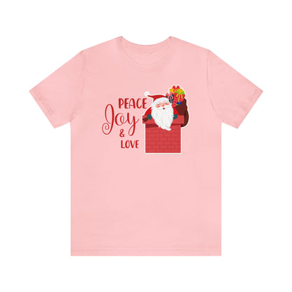 Peace, Joy and Love Santa Shirt, Santa Claus Shirt, Christmas Shirt, Xmas Shirt, Holiday Shirt, Merry Shirt, Festive Shirt, Merry Christmas