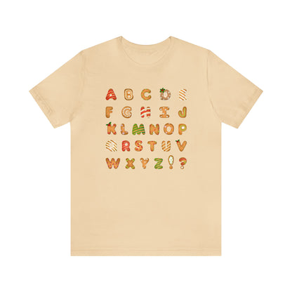 Alphabet Cookies Shirt, ABC Christmas Shirt, Teacher Alphabet Xmas Gift, Holiday, Ugly, Xmas, Christmas Sweatshirt, Xmas T, ABC Cookie Shirt