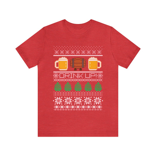 Drink Up! Ugly Christmas Sweater , Funny Christmas Sweater, Beer Drinking Christmas Shirt, Holiday Sweater, Beer Shirt, Xmas, Drinking Shirt