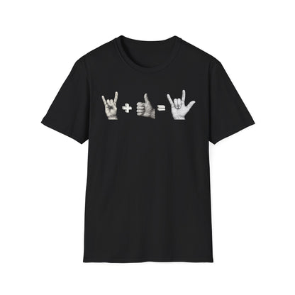 God's Love Equation - ASL Love Equation T-Shirt — Hand Sign Language Graphic Tee