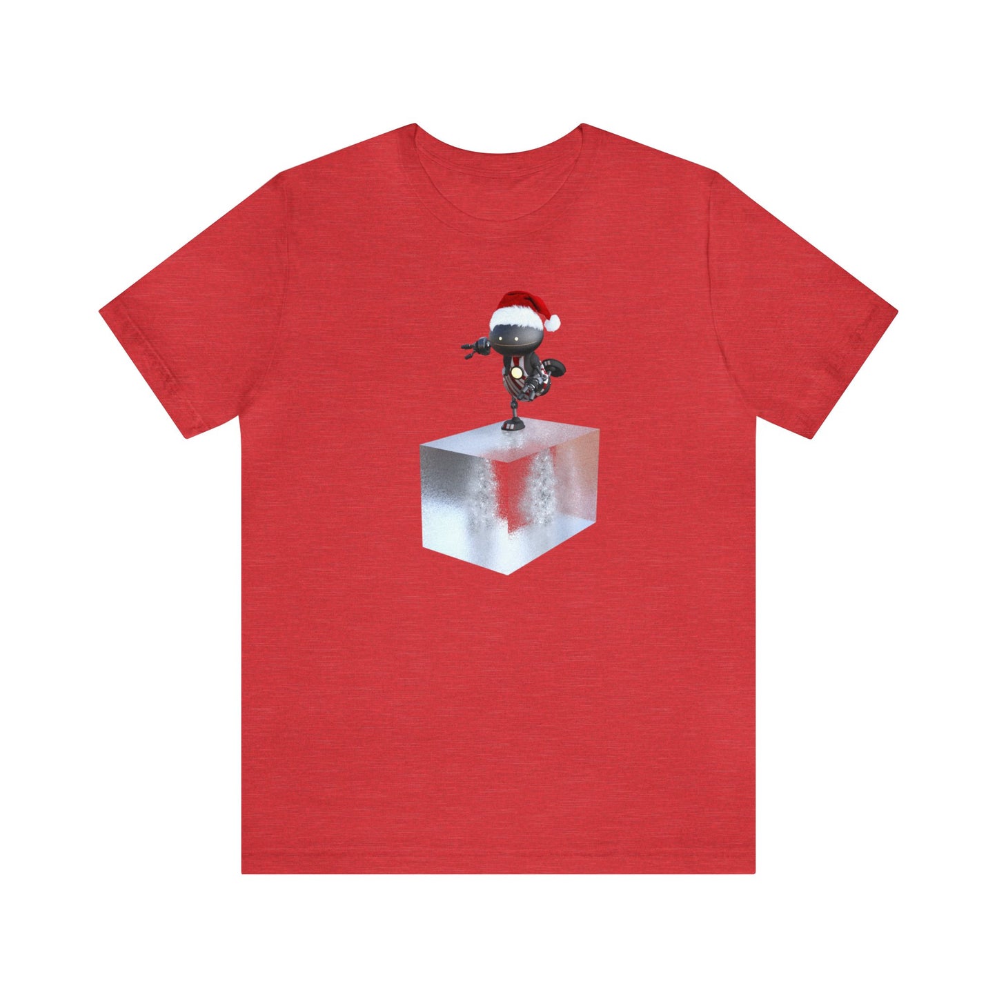 Robot Santa Skating on a Block of Ice Shirt, Christmas Shirt, Xmas Shirt, Holiday Shirt, Merry Shirt, Festive Shirt, Christmas Gift, WinterT