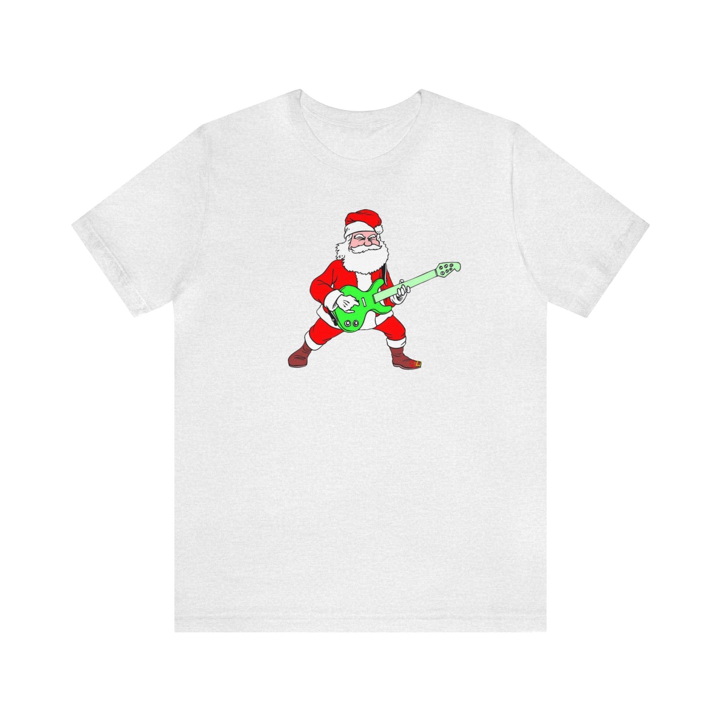 Guitar Playing Santa Shirt, Santa Claus Shirt, Christmas Shirt, Xmas Shirt, Holiday Shirt, Merry Shirt, Festive Shirt, Merry Christmas Tee