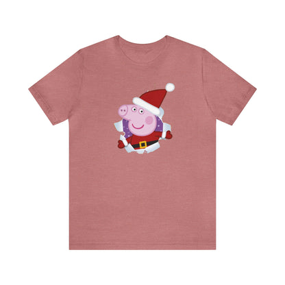 Peppa Santa Shirt, Christmas Peppa Pig Shirt, Christmas Shirt, Xmas Shirt, Holiday Shirt, Merry Shirt, Festive Shirt, Merry Christmas Shirt