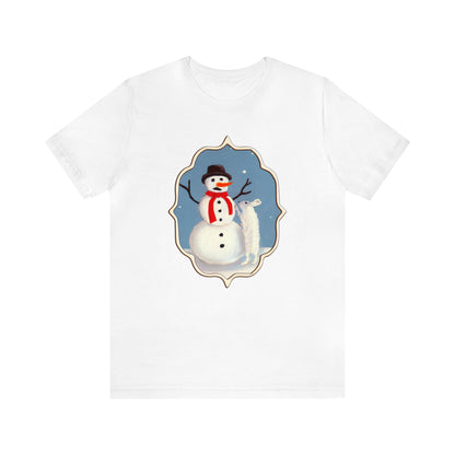 Snowman and Rabbit Christmas Shirt, Xmas Shirt, Holiday Shirt, Merry Shirt, Festive Shirt, Merry Christmas Tee, Christmas Gift, Winter Tee