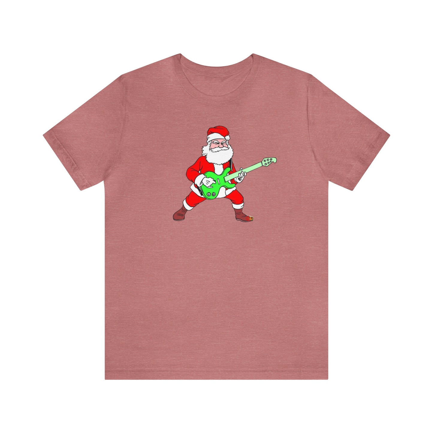 Guitar Playing Santa Shirt, Santa Claus Shirt, Christmas Shirt, Xmas Shirt, Holiday Shirt, Merry Shirt, Festive Shirt, Merry Christmas Tee