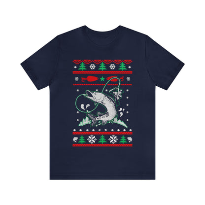 Fishing Ugly Christmas Sweater, Muskie Fisherman Shirt, Angler Shirt, Rippin Lips, Holiday, Ugly, Xmas, Mens Christmas, Christmas Sweatshirt