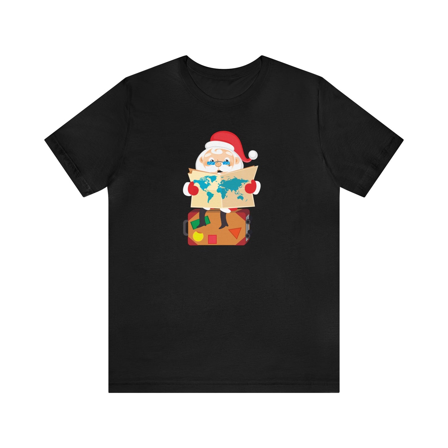 Santa Checking His Map Shirt, Santa Claus Shirt, Christmas Shirt, Xmas Shirt, Holiday Shirt, Merry Shirt, Festive Shirt, Merry Christmas Tee