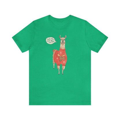Llama Wearing a Sweater Shirt, Llama shirt, Llama Christmas Shirt, Xmas Shirt, Holiday Shirt, Merry Shirt, Festive Shirt, Merry Christmas T