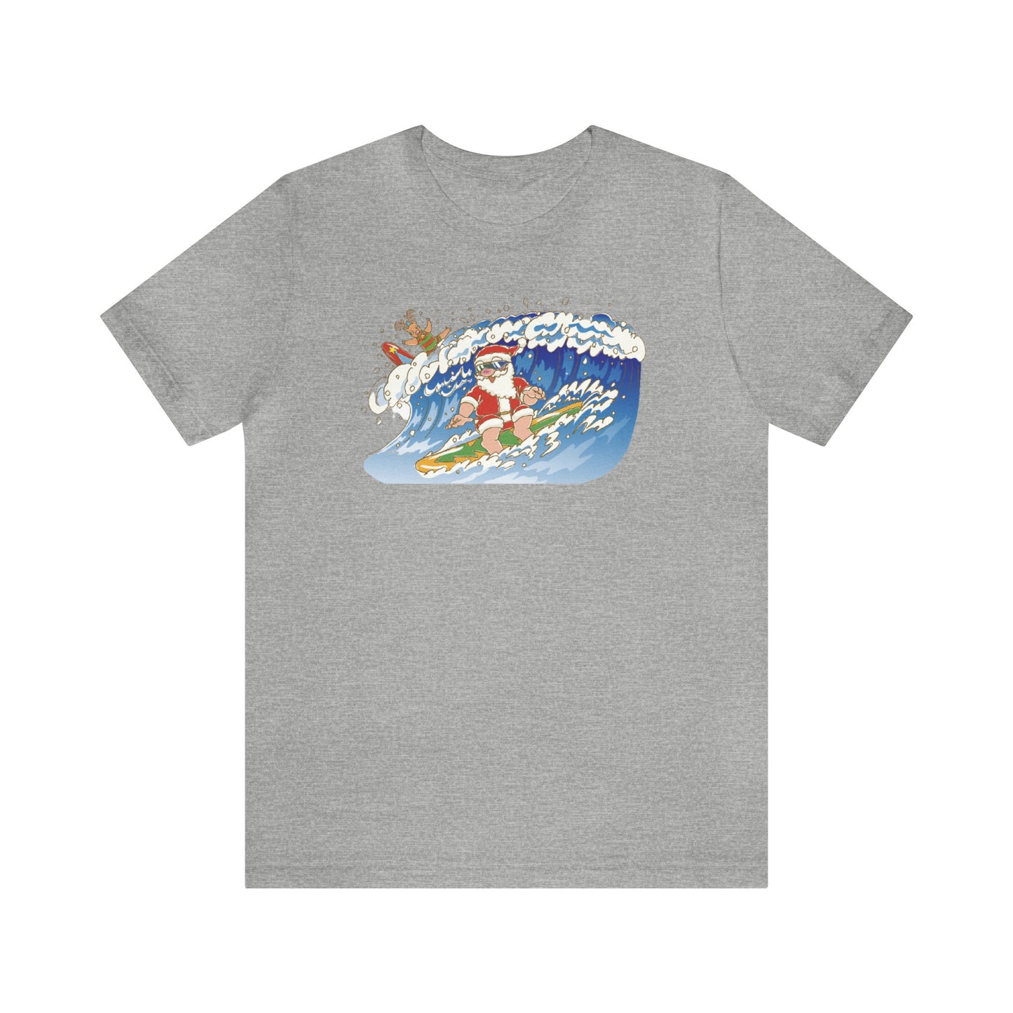 Surfing Santa and Rudolph Shirt, Santa Claus Shirt, Christmas Shirt, Xmas Shirt, Holiday Shirt, Merry Shirt, Festive Shirt, Merry ChristmasT