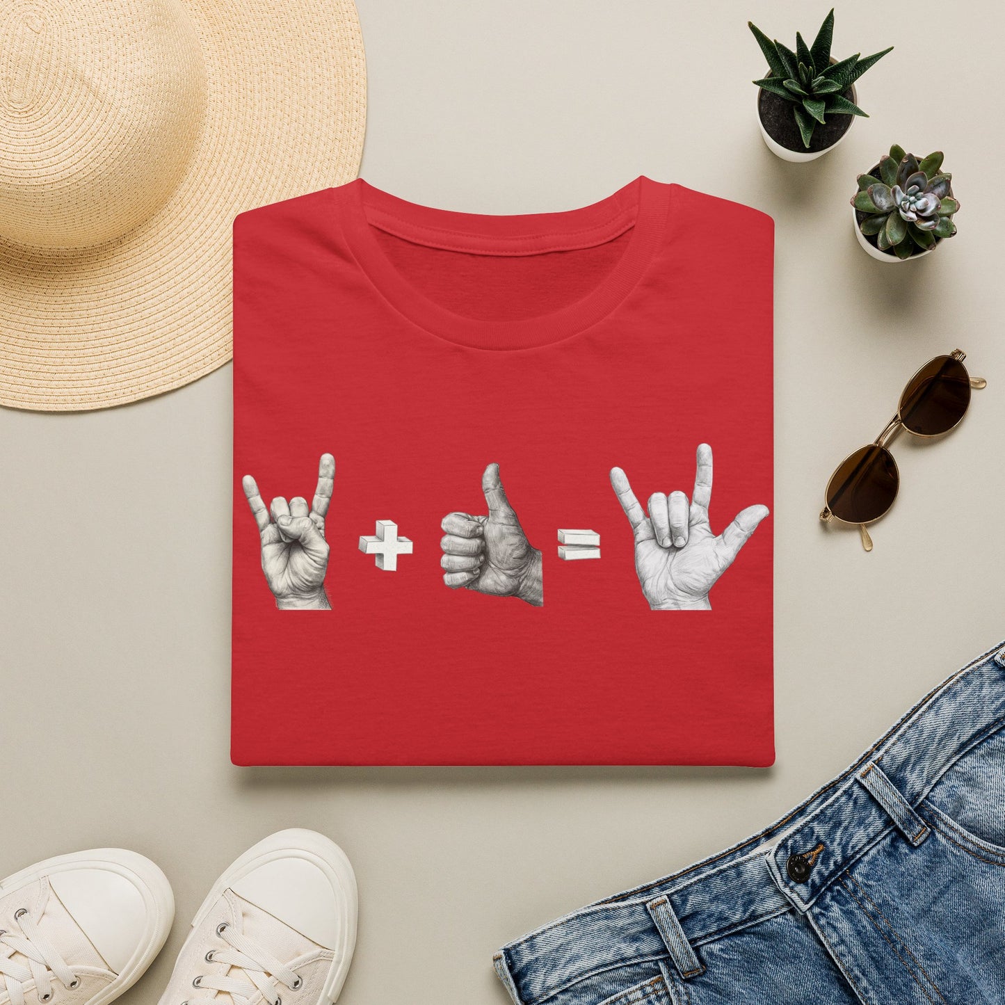 God's Love Equation - ASL Love Equation T-Shirt — Hand Sign Language Graphic Tee