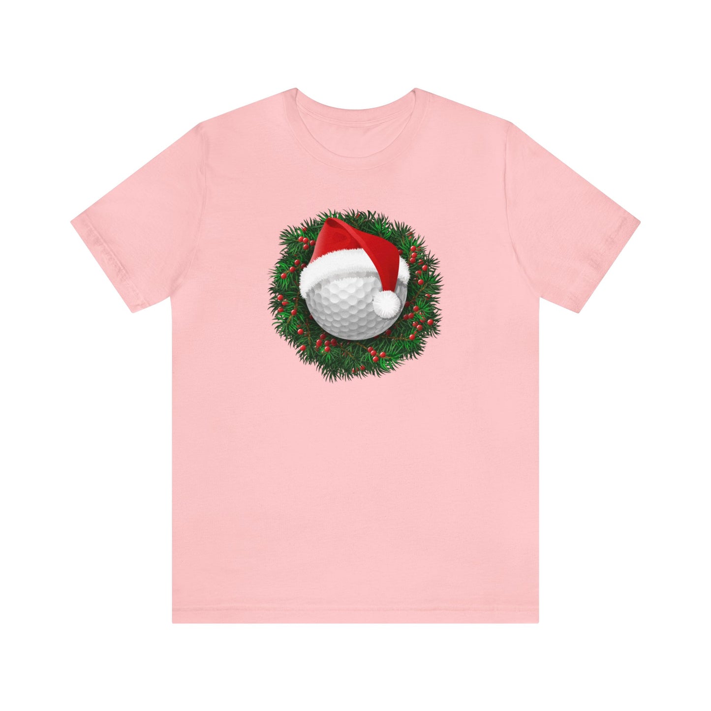 Santa Golf Ball Shirt, Christmas Wreath Shirt, Xmas Shirt, Holiday Shirt, Merry Shirt, Festive Shirt, Merry Christmas Tee, Christmas Gift