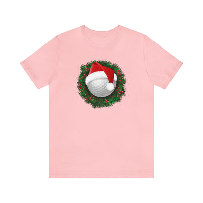 Santa Golf Ball Shirt, Christmas Wreath Shirt, Xmas Shirt, Holiday Shirt, Merry Shirt, Festive Shirt, Merry Christmas Tee, Christmas Gift