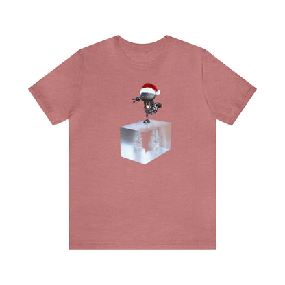 Robot Santa Skating on a Block of Ice Shirt, Christmas Shirt, Xmas Shirt, Holiday Shirt, Merry Shirt, Festive Shirt, Christmas Gift, WinterT