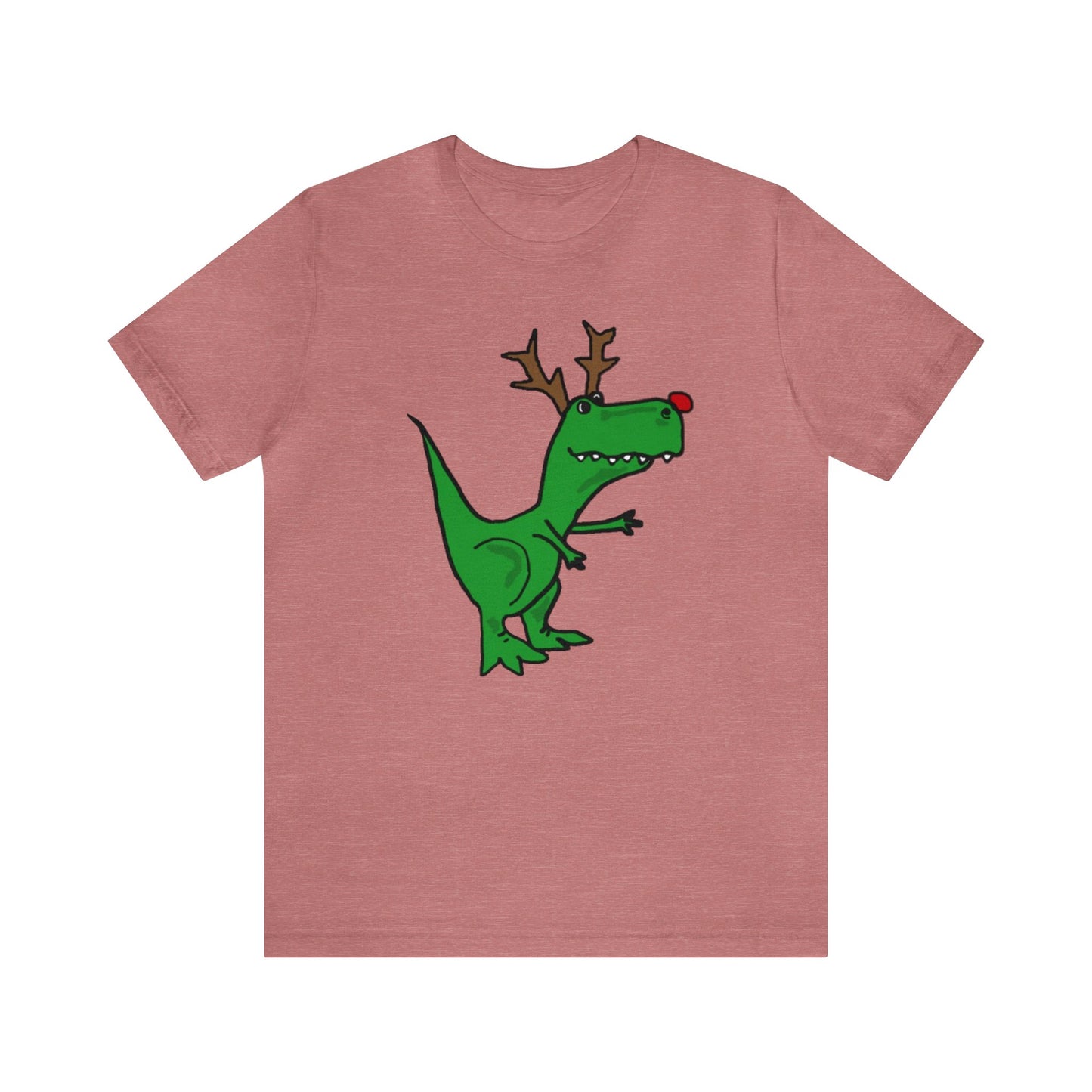 Tyrannosaurus With Antler Christmas Shirt, Rudolph T-Rex Christmas Shirt, Dinosaur Christmas Shirt, Funny Christmas Sweater, Holiday Sweater