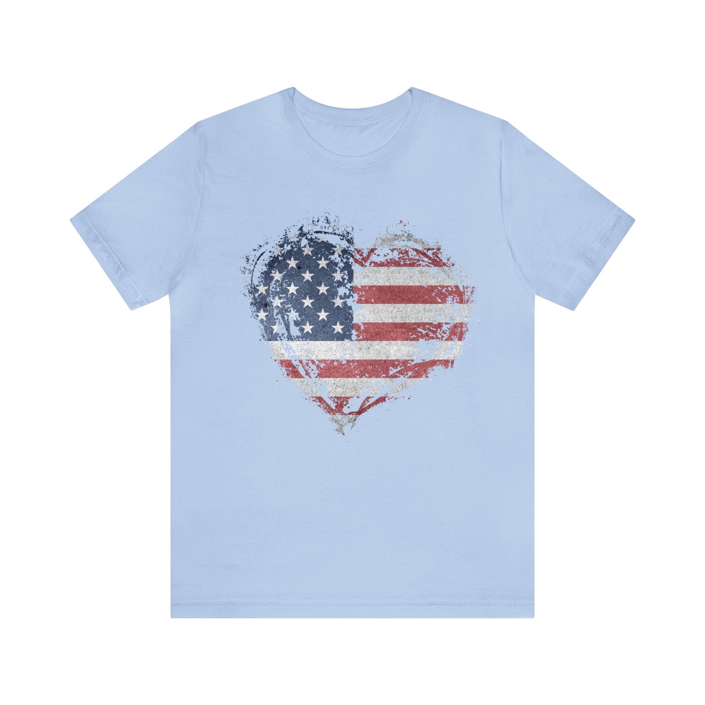 American Flag Heart Shirt, Love USA, Red, White and Blue, 4th of July Shirt, Patriotic Shirt, USA Shirt, Freedom Shirt, United States Shirt