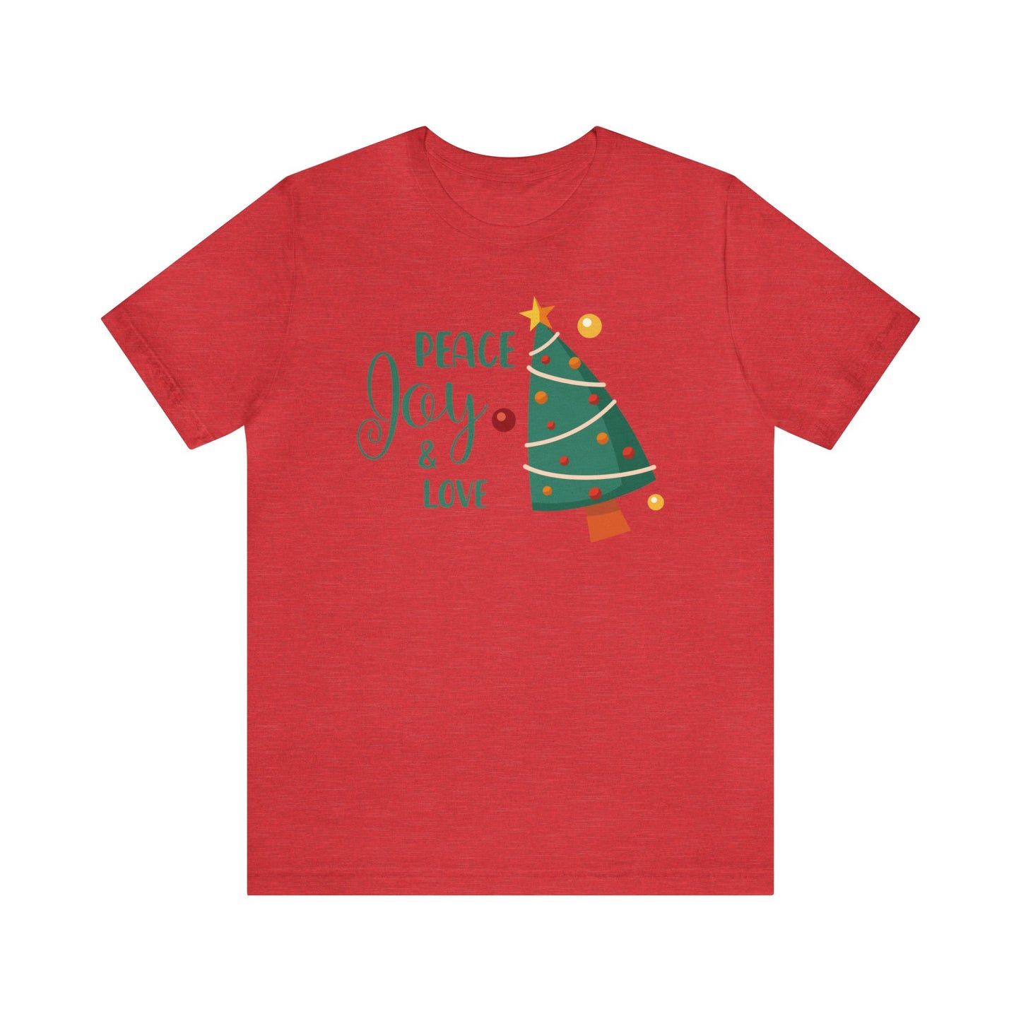 Peace Joy & Love Christmas Tree Shirt, Christmas Shirt, Xmas Shirt, Holiday Shirt, Merry Shirt, Festive Shirt, Merry Christmas Tee, Holiday