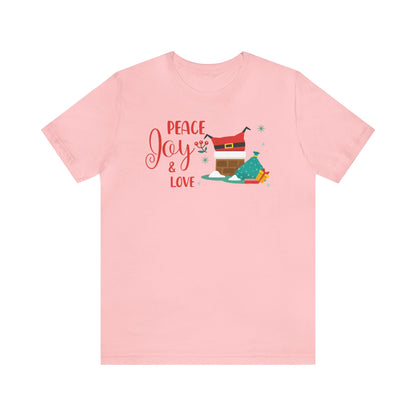 Peace, Joy and Love Santa Shirt, Santa Claus Shirt, Christmas Shirt, Xmas Shirt, Holiday Shirt, Merry Shirt, Festive Shirt, Merry Christmas