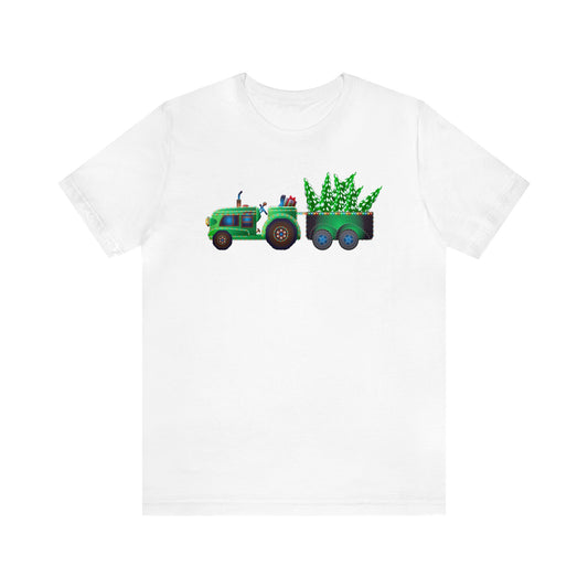 Tractor Pulling Christmas Trees Shirt, Tractor Christmas Shirt, Xmas Shirt, Holiday Shirt, Merry Shirt, Festive Shirt, Merry Christmas Tee