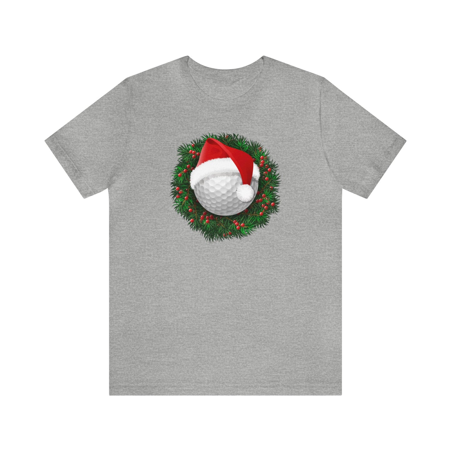 Santa Golf Ball Shirt, Christmas Wreath Shirt, Xmas Shirt, Holiday Shirt, Merry Shirt, Festive Shirt, Merry Christmas Tee, Christmas Gift