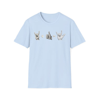 God's Love Equation - ASL Love Equation T-Shirt — Hand Sign Language Graphic Tee
