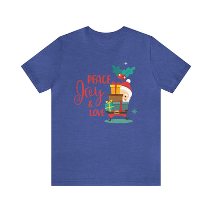 Peace, Joy and Love Santa Shirt, Santa Claus Shirt, Christmas Shirt, Xmas Shirt, Holiday Shirt, Merry Shirt, Festive Shirt, Merry Christmas