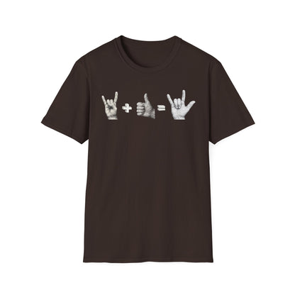God's Love Equation - ASL Love Equation T-Shirt — Hand Sign Language Graphic Tee