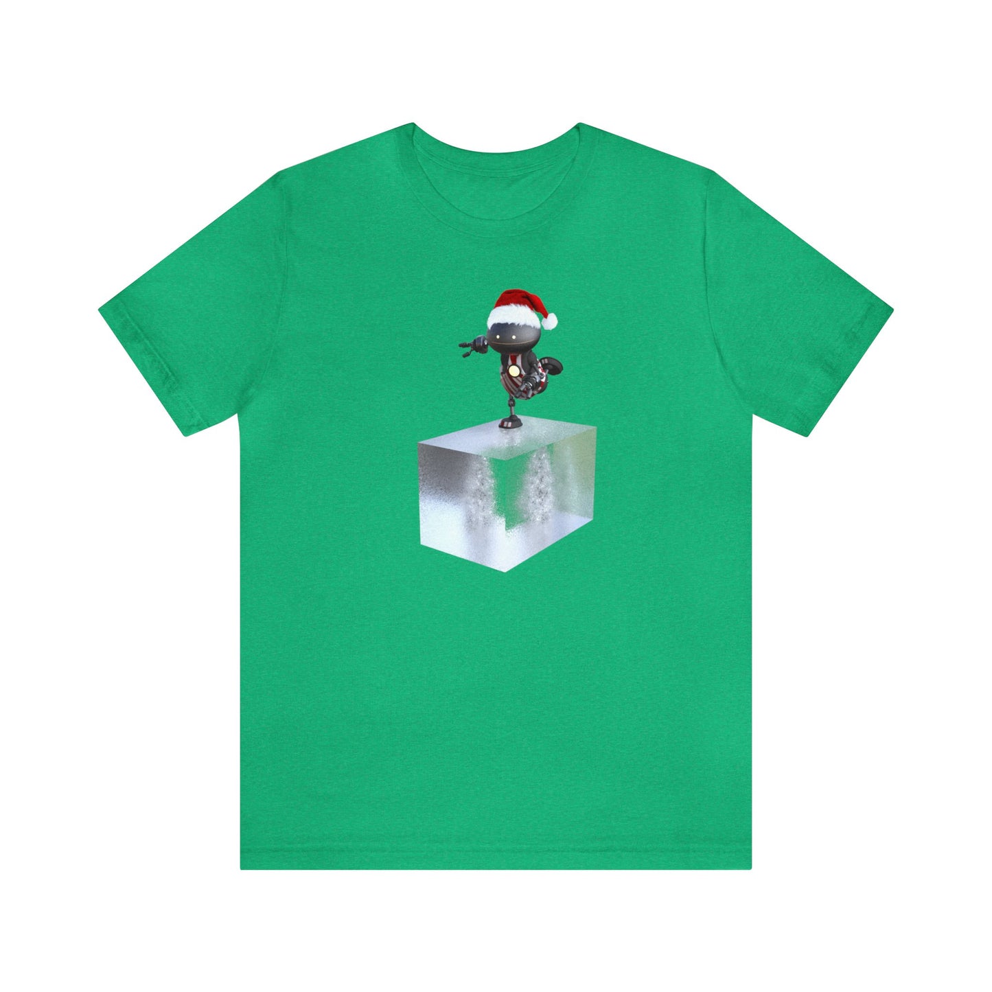 Robot Santa Skating on a Block of Ice Shirt, Christmas Shirt, Xmas Shirt, Holiday Shirt, Merry Shirt, Festive Shirt, Christmas Gift, WinterT