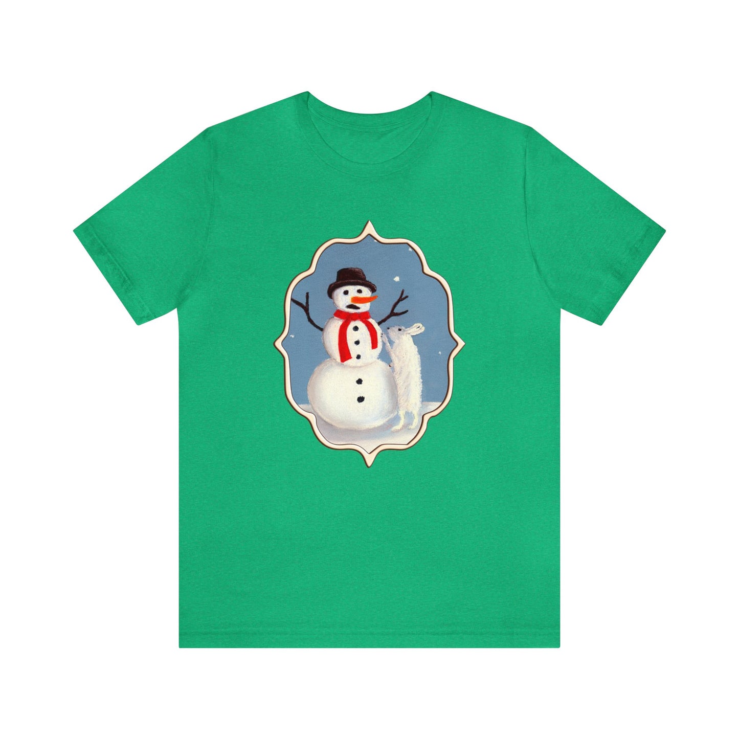 Snowman and Rabbit Christmas Shirt, Xmas Shirt, Holiday Shirt, Merry Shirt, Festive Shirt, Merry Christmas Tee, Christmas Gift, Winter Tee