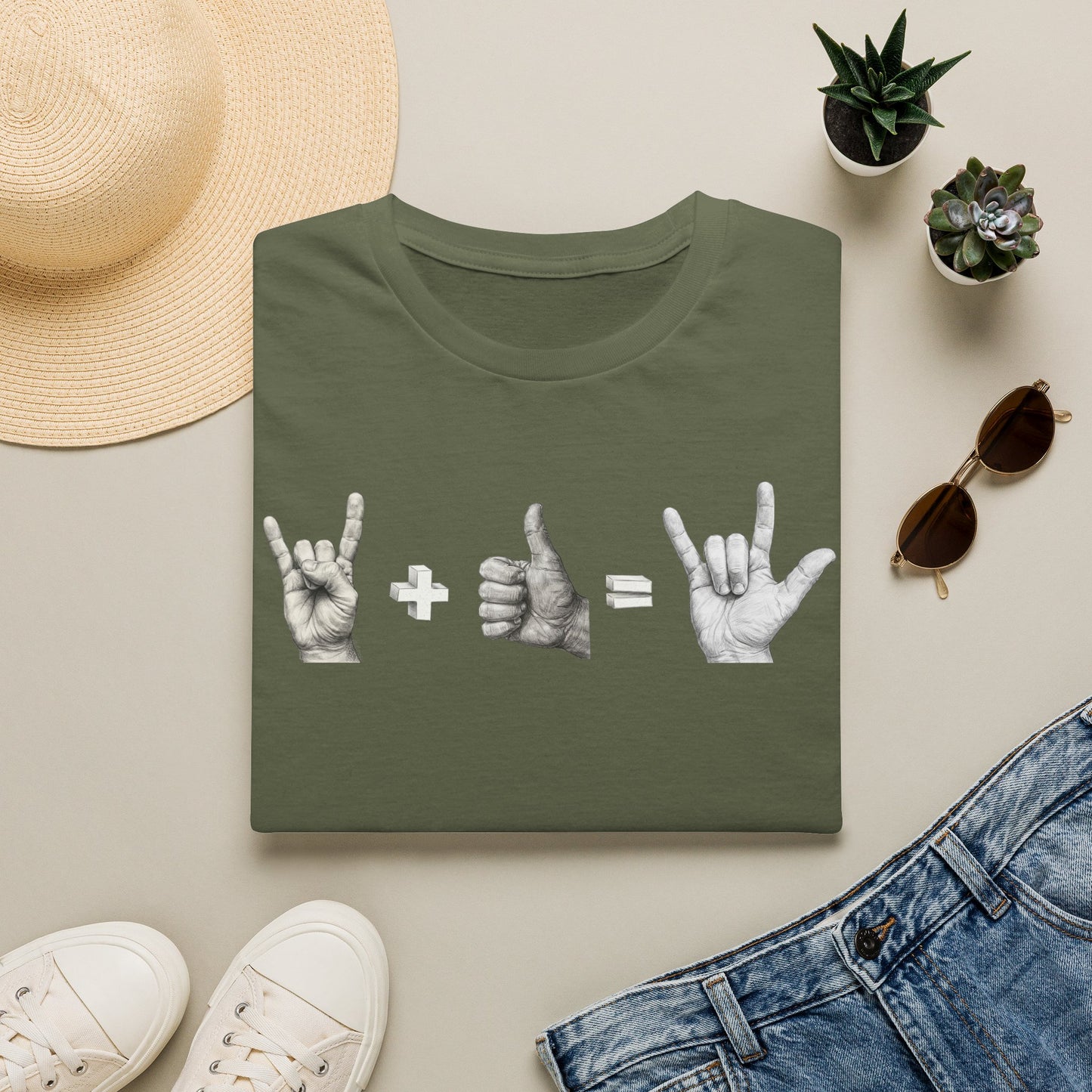 God's Love Equation - ASL Love Equation T-Shirt — Hand Sign Language Graphic Tee