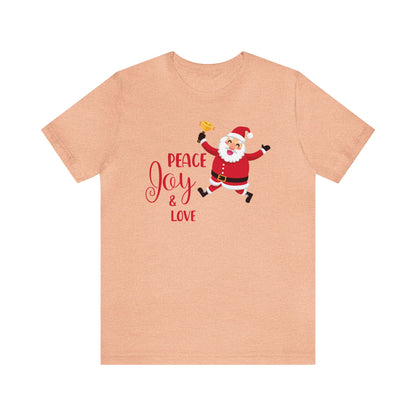 Peace, Joy and Love Santa Shirt, Santa Claus Shirt, Christmas Shirt, Xmas Shirt, Holiday Shirt, Merry Shirt, Festive Shirt, Merry Christmas